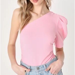 Free People Somethin Bout You Pink Bodysuit